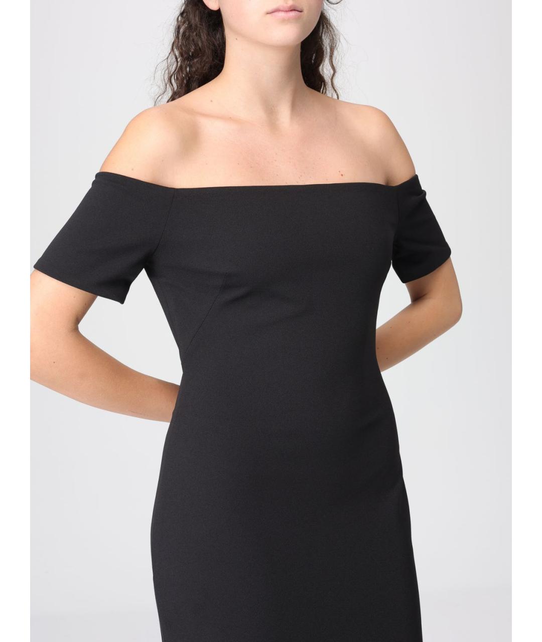 SOLACE LONDON Черное полиэстеровое вечернее платье, фото 3