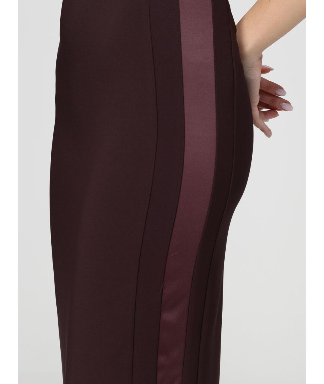 ELISABETTA FRANCHI Коричневое полиэстеровое повседневное платье, фото 3