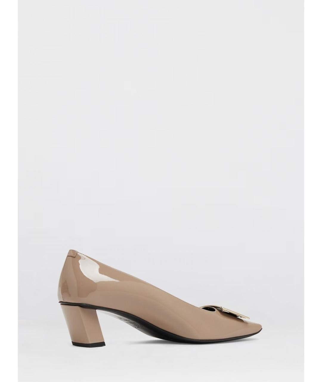 ROGER VIVIER Бежевые кожаные туфли, фото 3