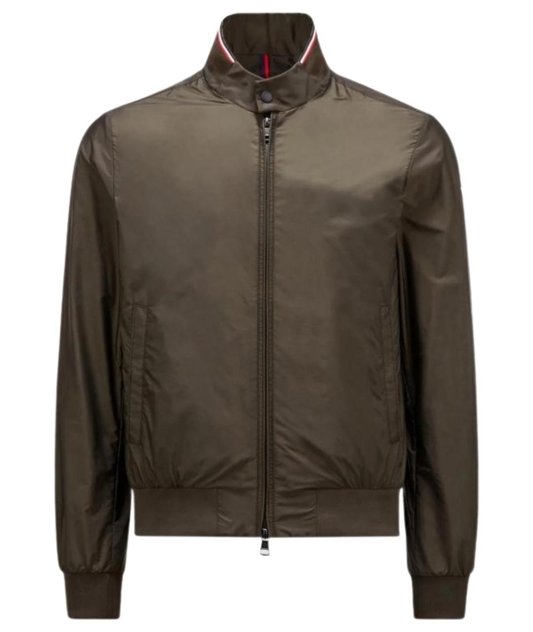 MONCLER Хаки полиамидовая куртка, фото 1