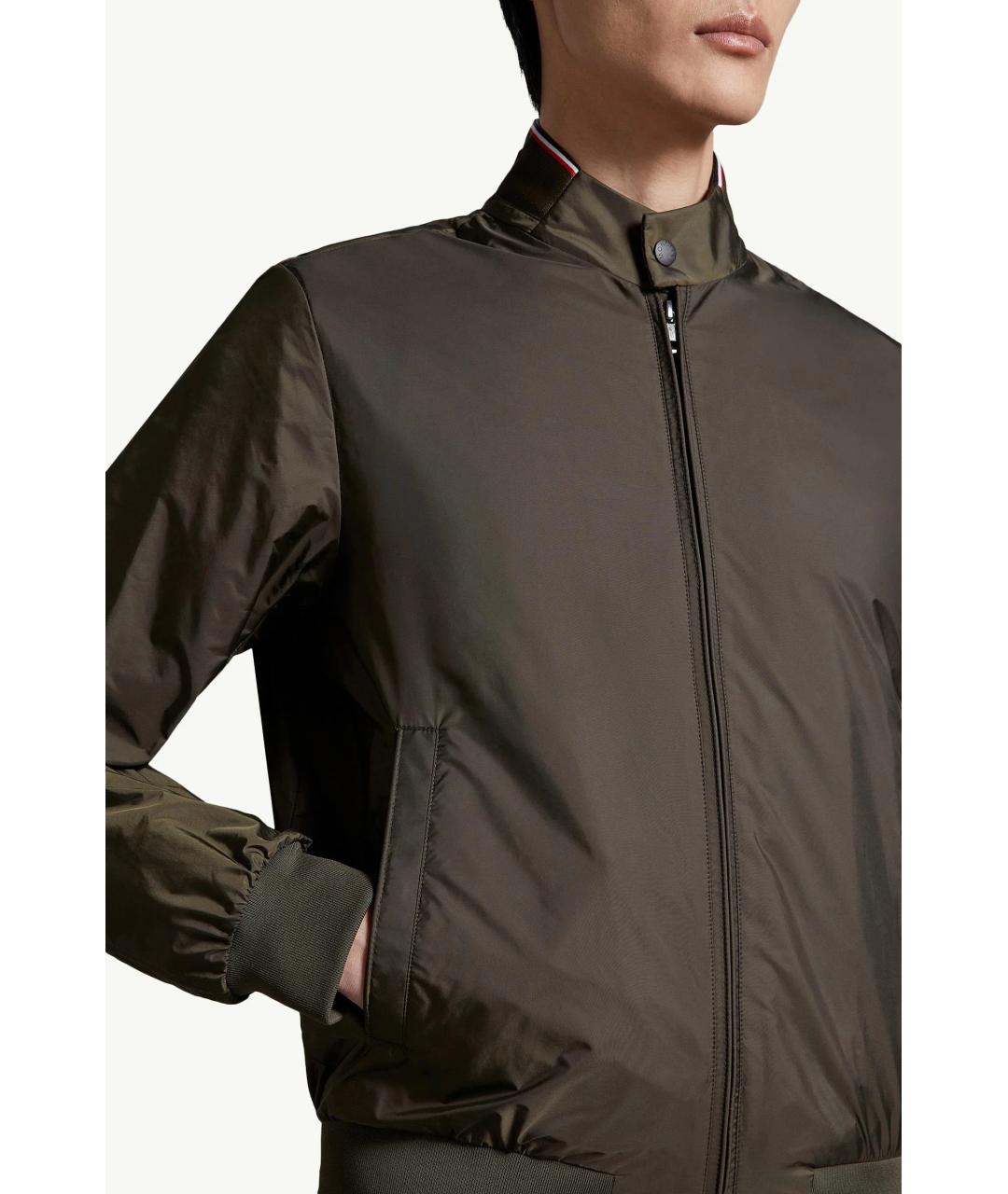 MONCLER Хаки полиамидовая куртка, фото 4