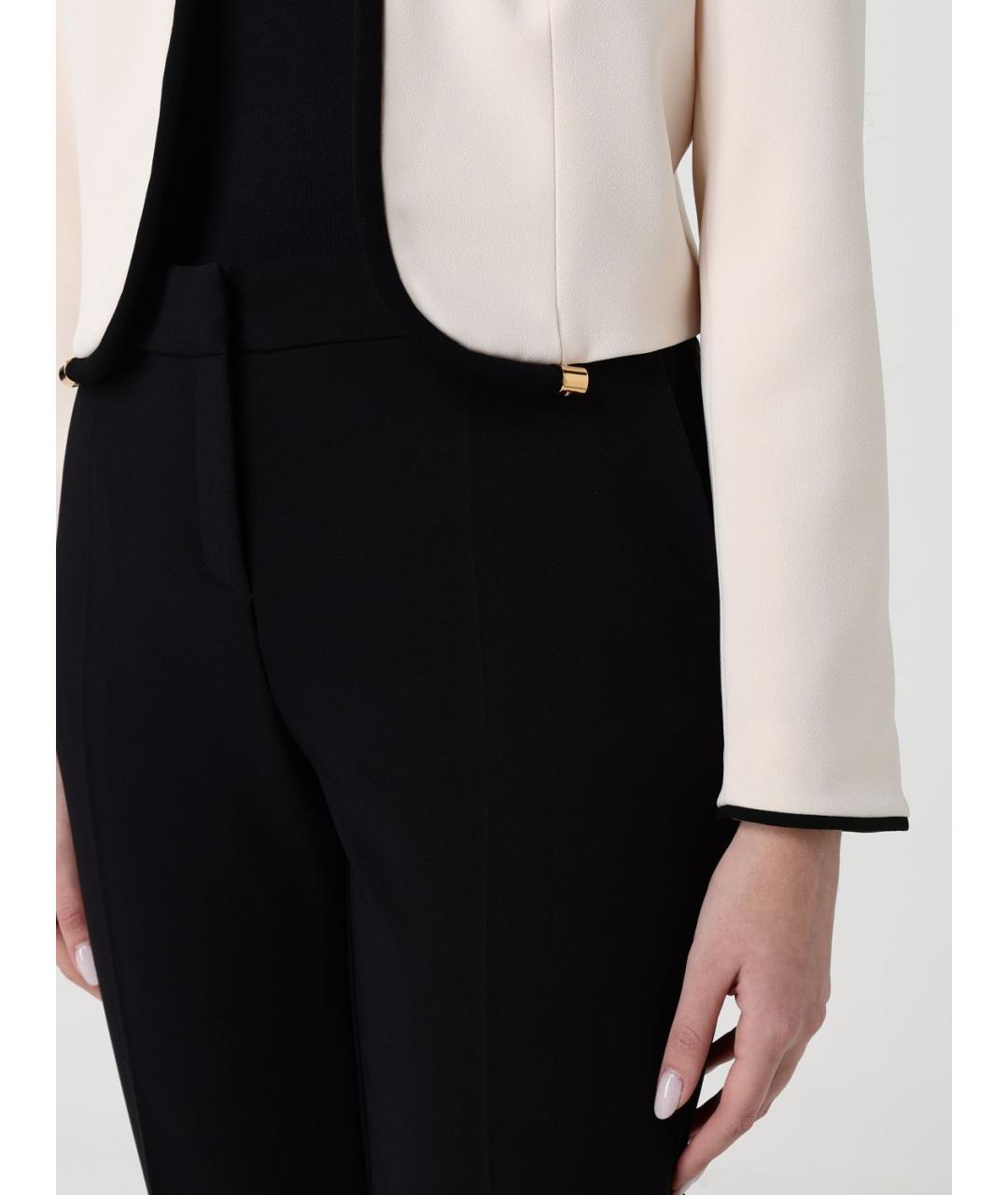 ELISABETTA FRANCHI Бежевый полиэстеровый жакет/пиджак, фото 3