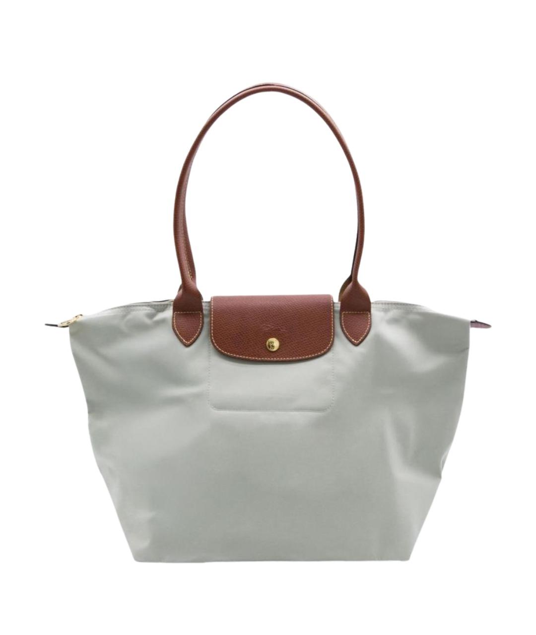 LONGCHAMP Серая синтетическая сумка тоут, фото 1