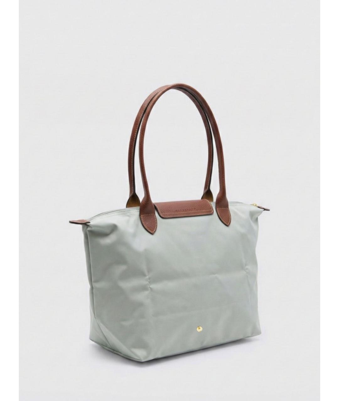 LONGCHAMP Серая синтетическая сумка тоут, фото 2
