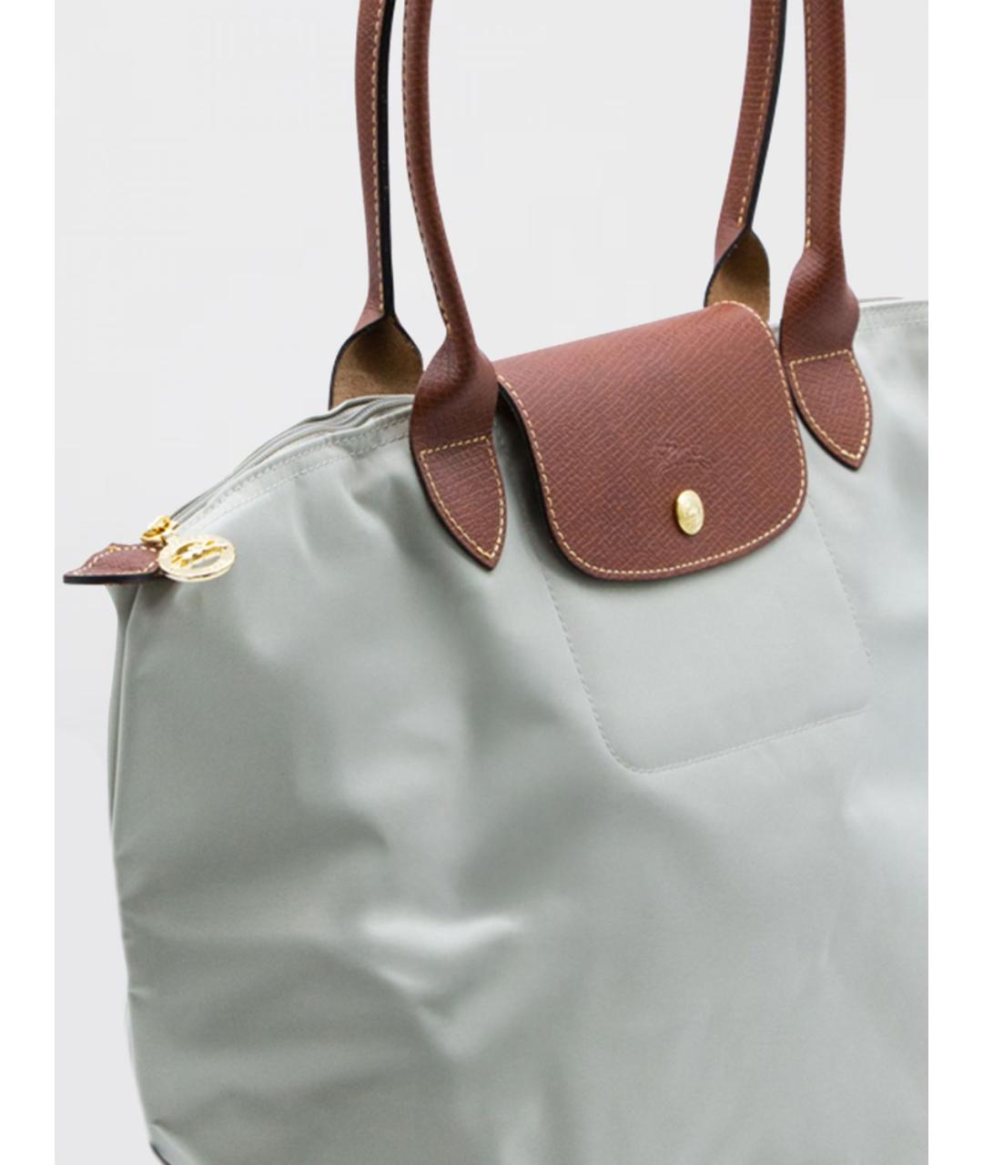 LONGCHAMP Серая синтетическая сумка тоут, фото 3