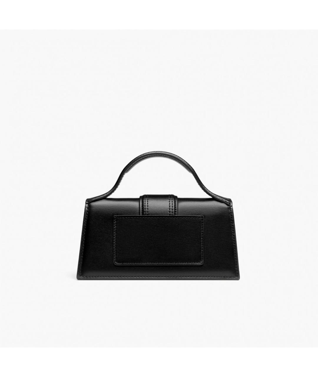 JACQUEMUS Черная кожаная сумка через плечо, фото 2