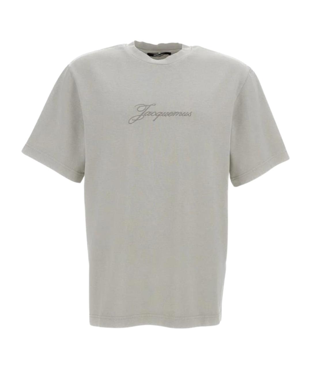 JACQUEMUS Бежевая хлопковая футболка, фото 1