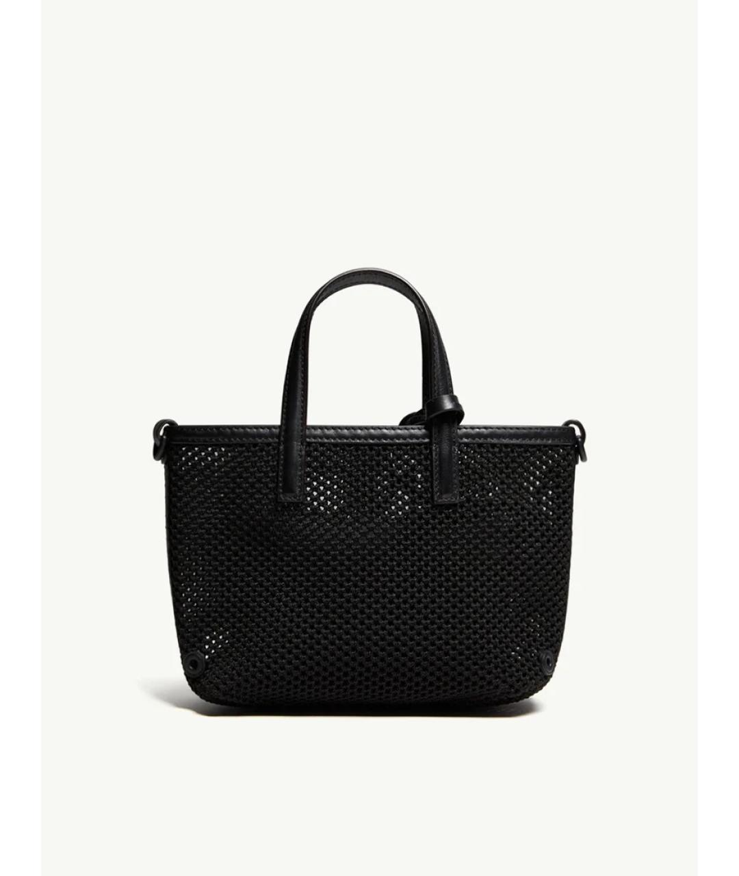 MONCLER Черная тканевая сумка тоут, фото 3