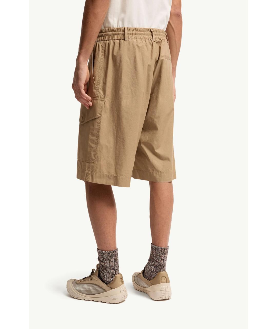 MONCLER Бежевые хлопковые шорты, фото 2