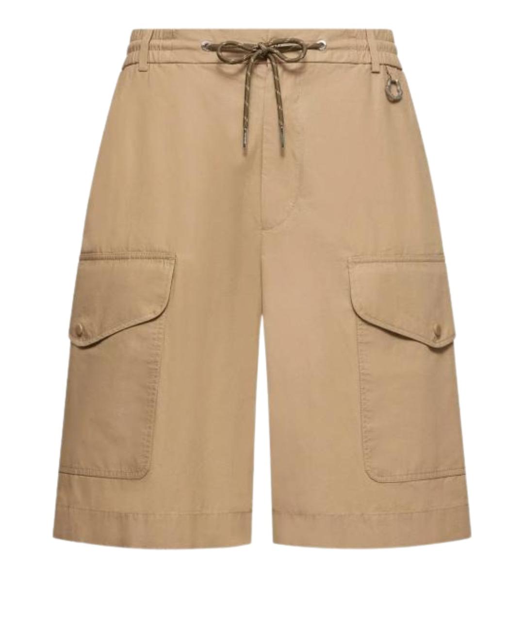 MONCLER Бежевые хлопковые шорты, фото 1