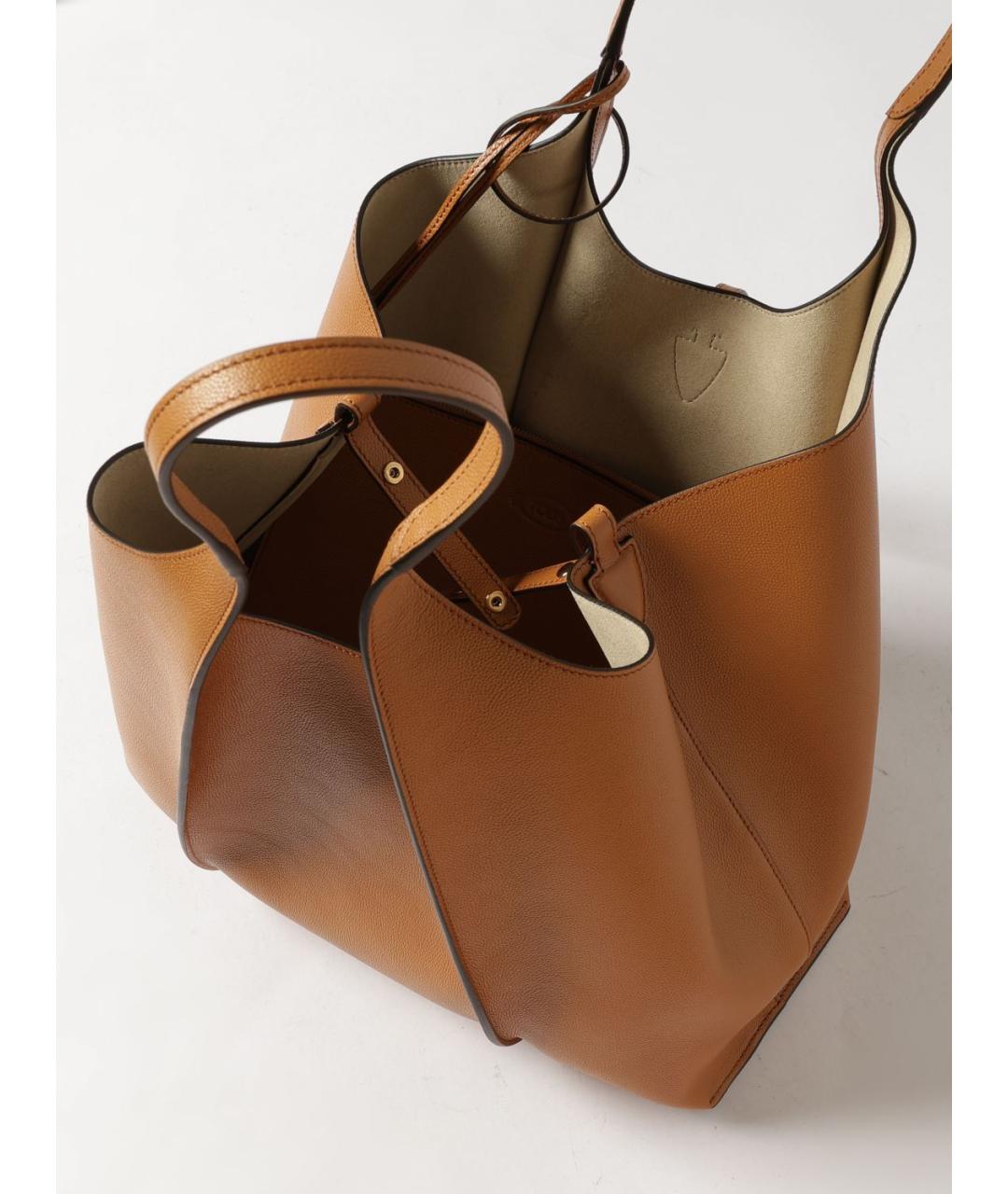 TOD'S Коричневая кожаная сумка через плечо, фото 5