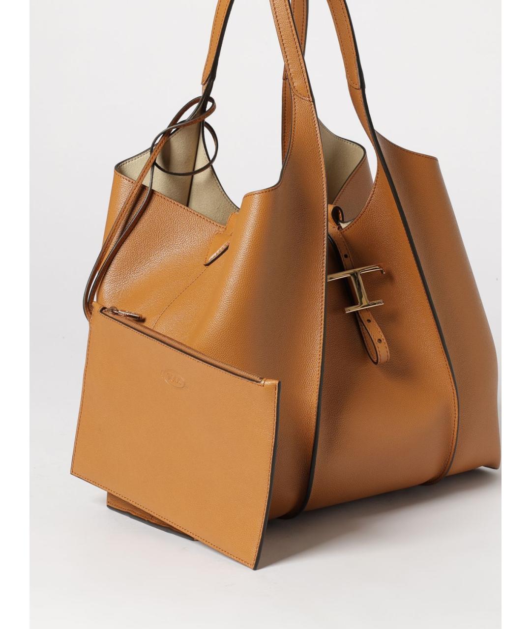 TOD'S Коричневая кожаная сумка через плечо, фото 4