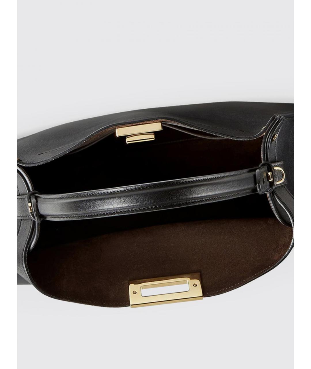 FENDI Черная кожаная сумка через плечо, фото 5