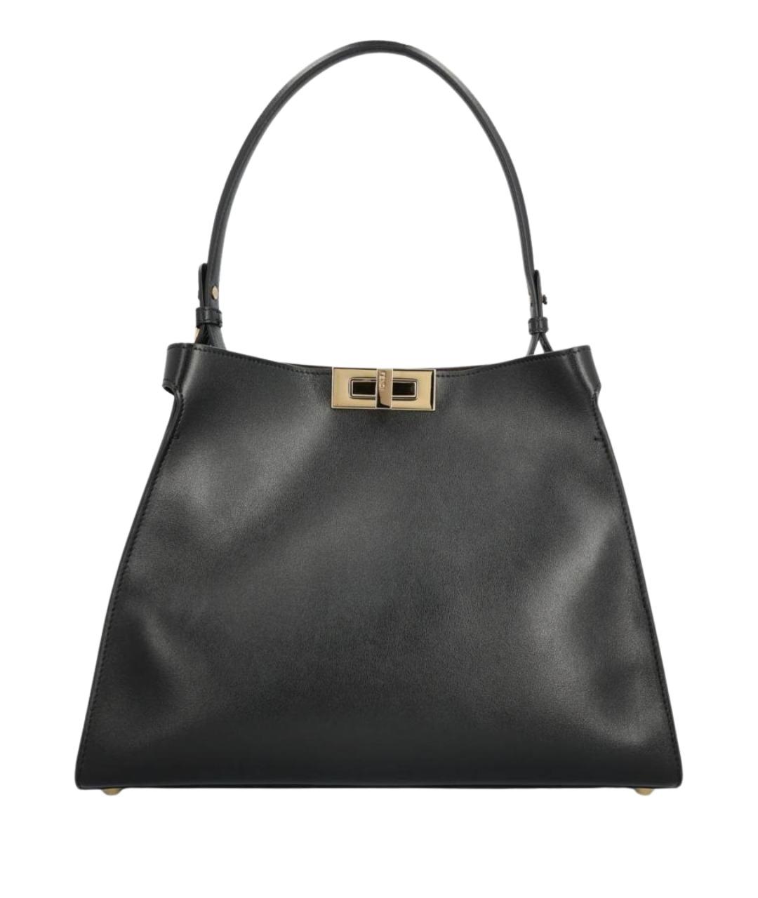 FENDI Черная кожаная сумка через плечо, фото 1