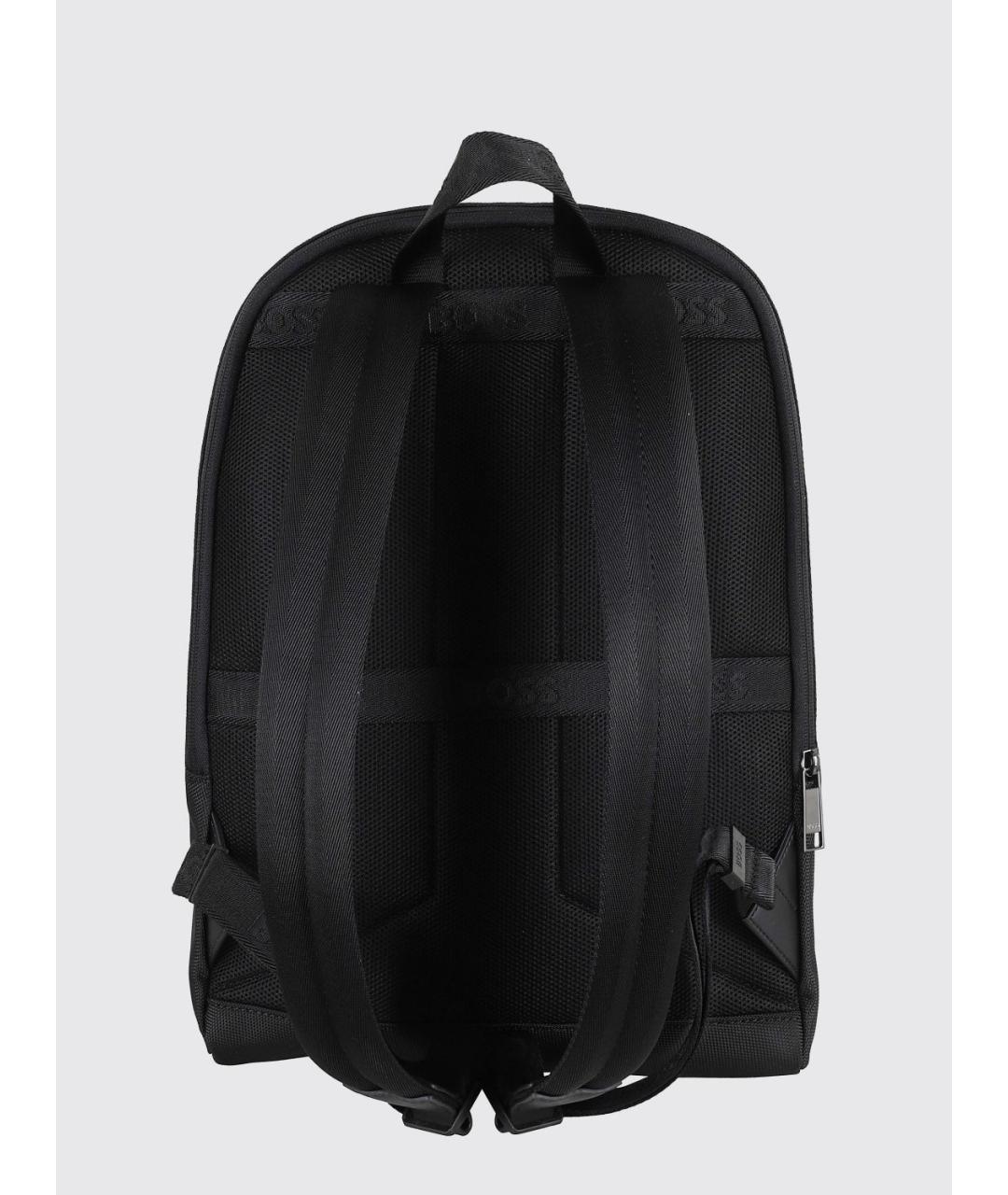 HUGO BOSS Черный синтетический рюкзак, фото 2
