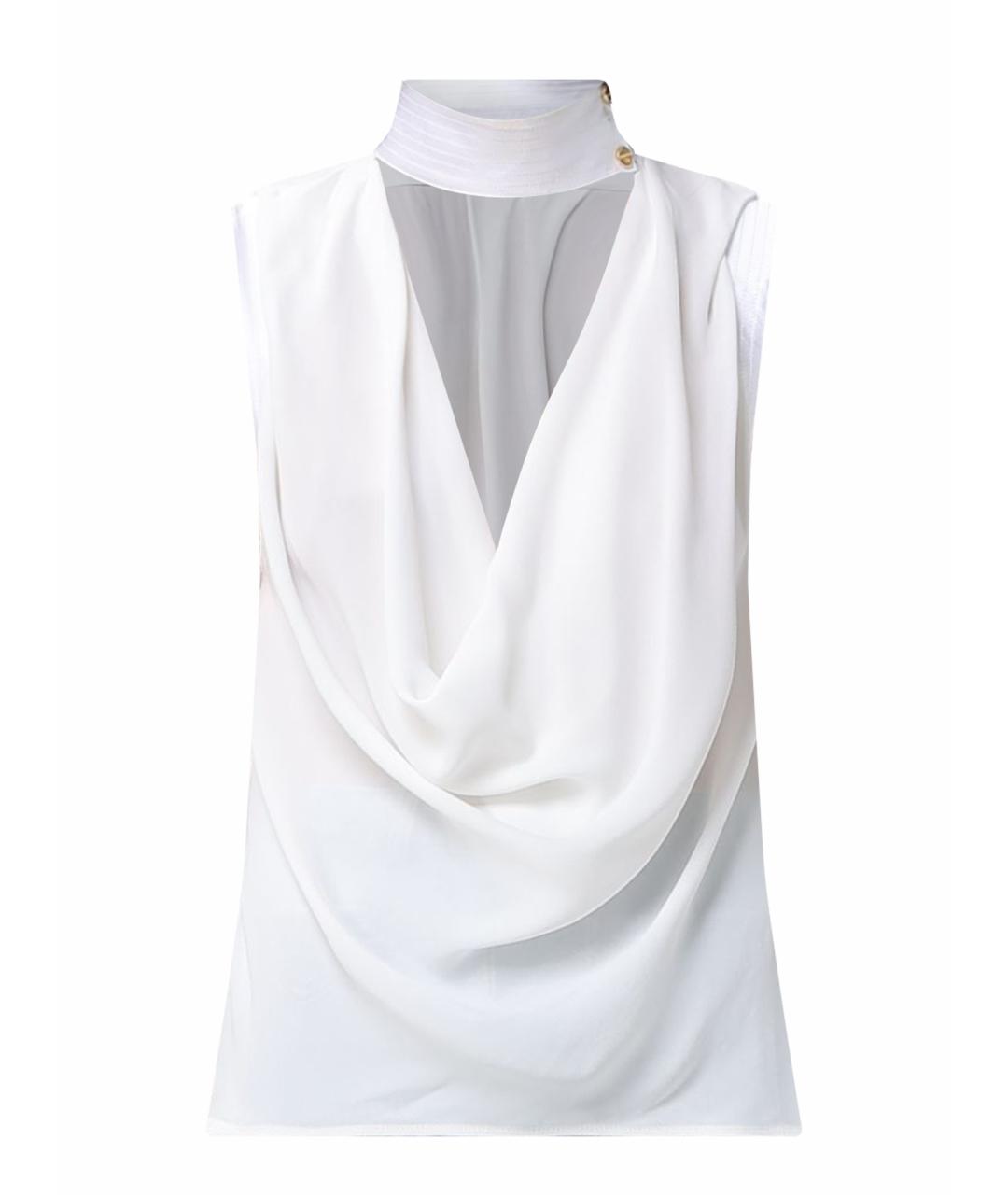 ELISABETTA FRANCHI Белая вискозная майка, фото 1