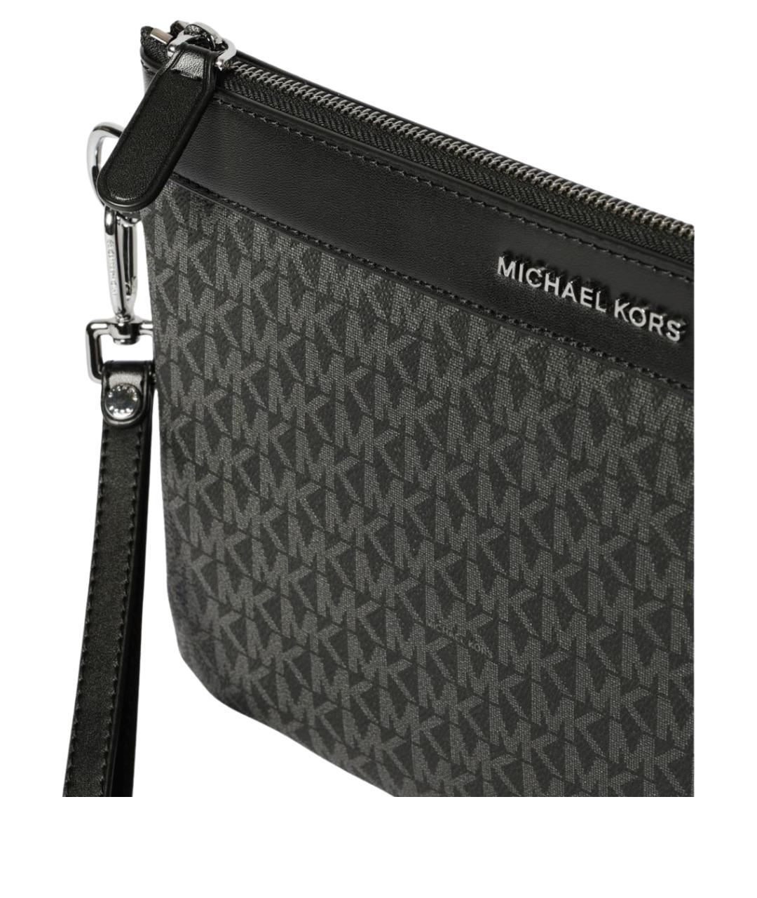 MICHAEL KORS Черный кожаный кошелек, фото 3