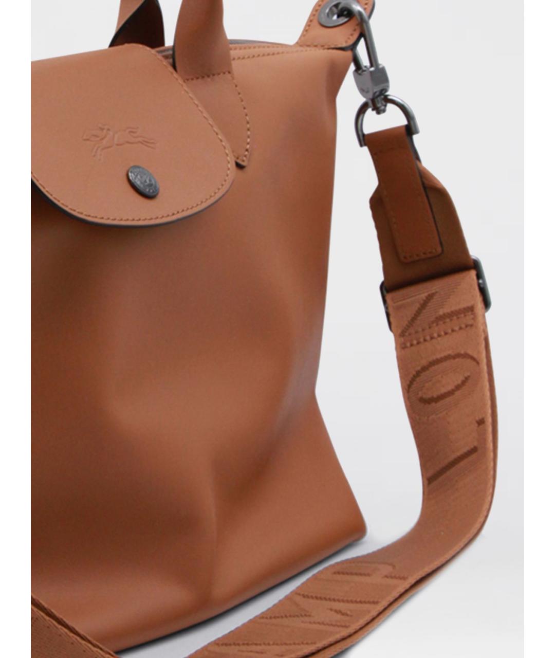 LONGCHAMP Коричневая сумка с короткими ручками, фото 3