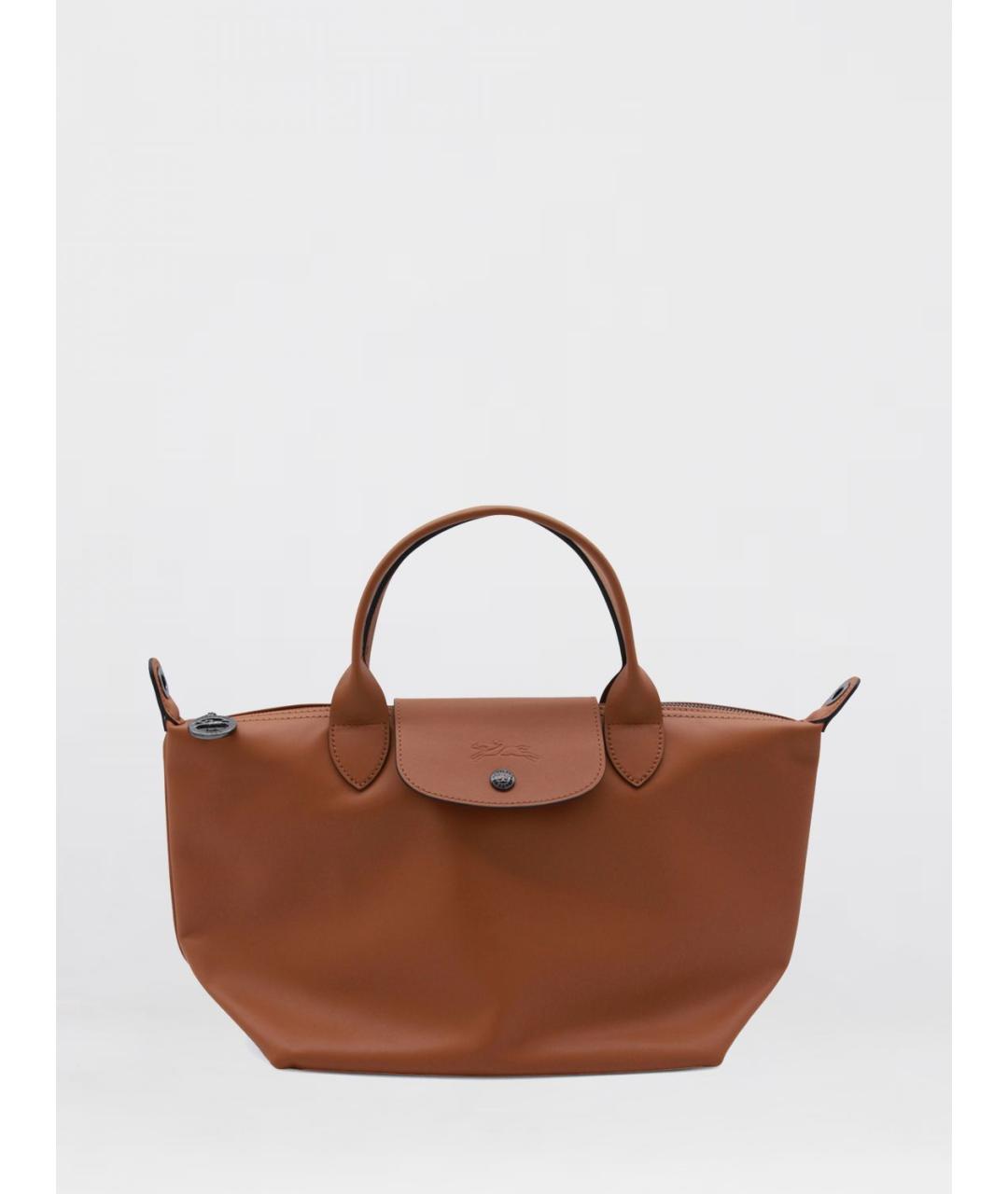 LONGCHAMP Коричневая сумка с короткими ручками, фото 4