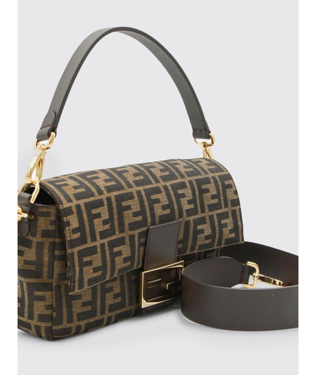 FENDI Коричневая сумка через плечо, фото 3