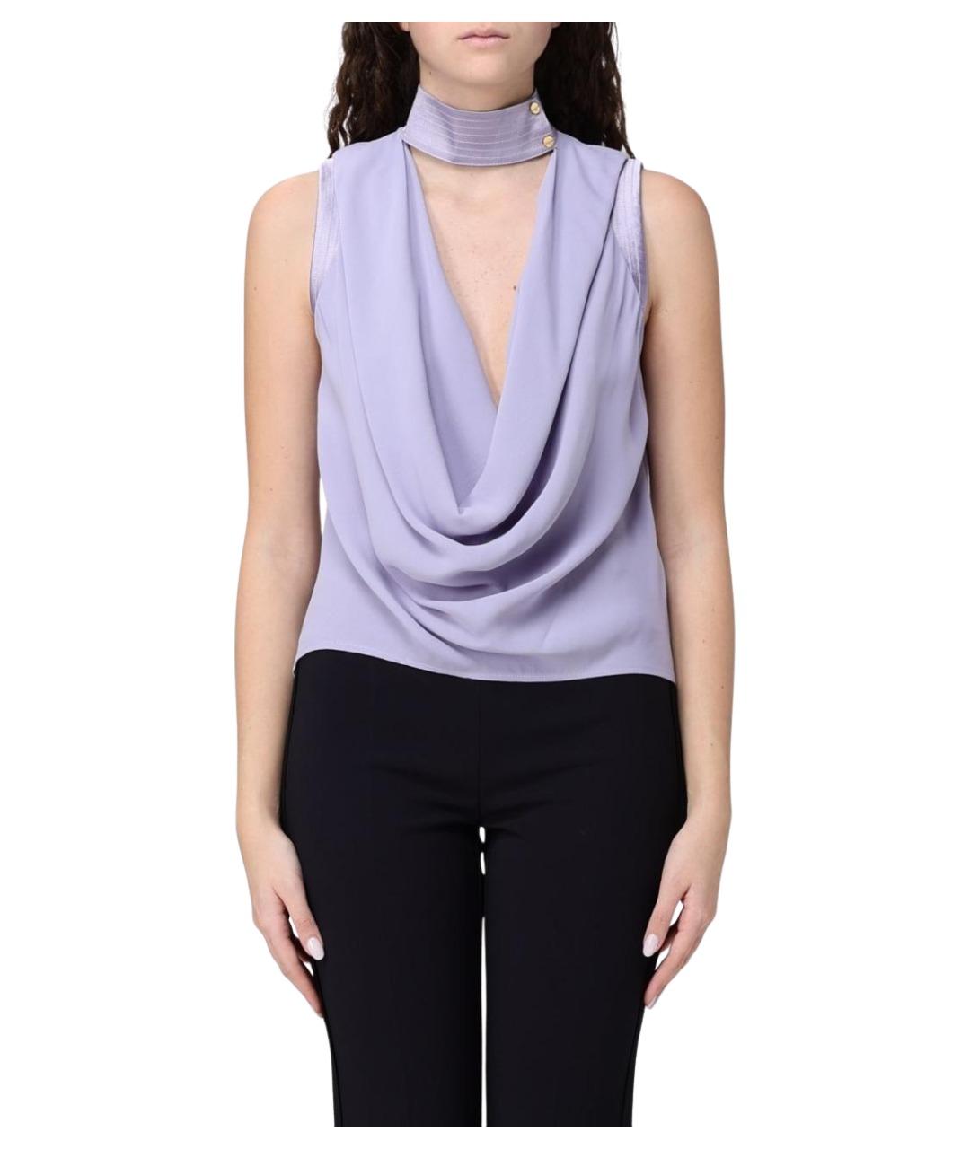 ELISABETTA FRANCHI Фиолетовая вискозная майка, фото 1