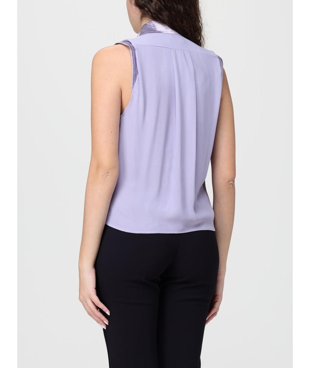 ELISABETTA FRANCHI Фиолетовая вискозная майка, фото 2