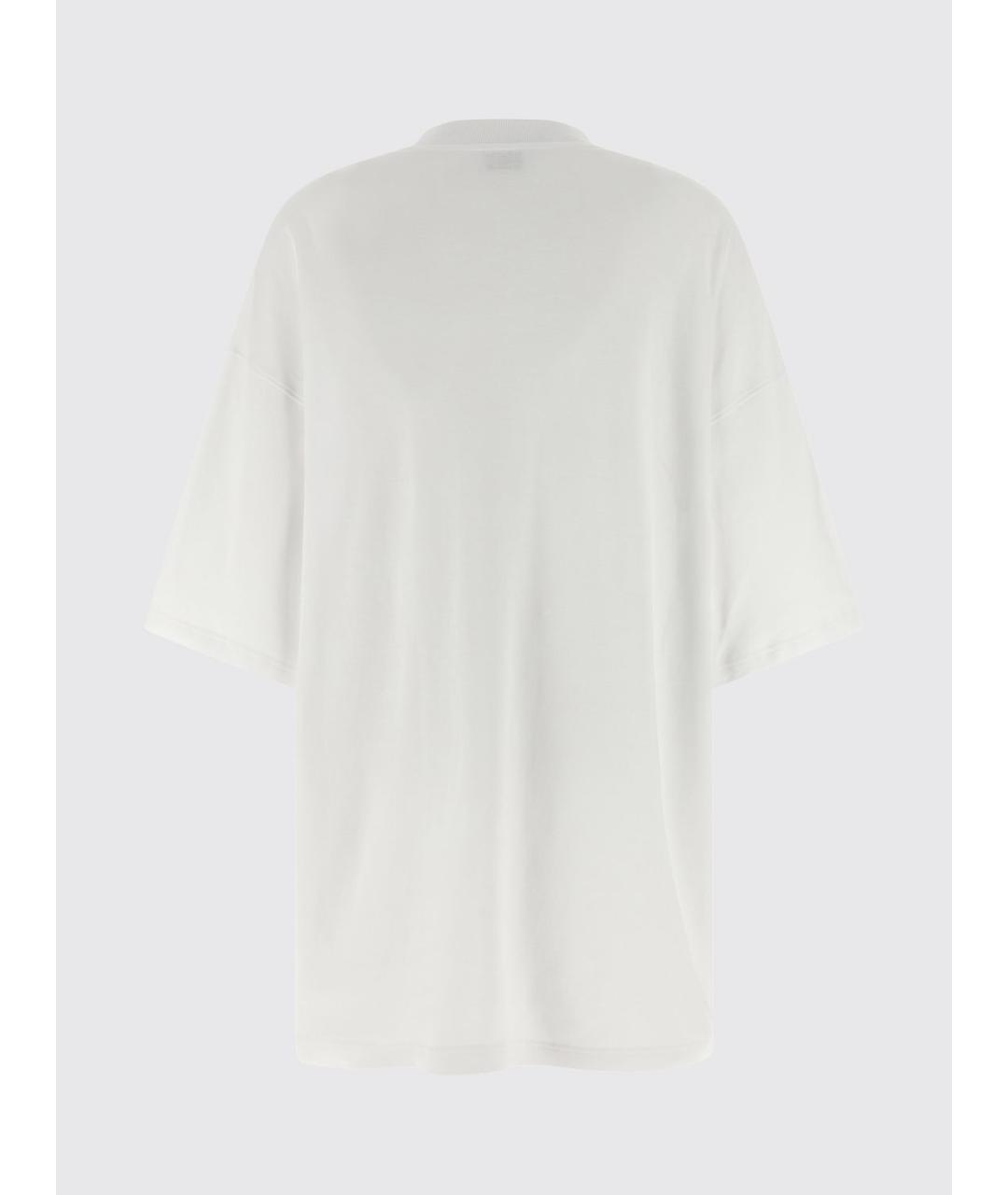 MOSCHINO Белое хлопковое повседневное платье, фото 3