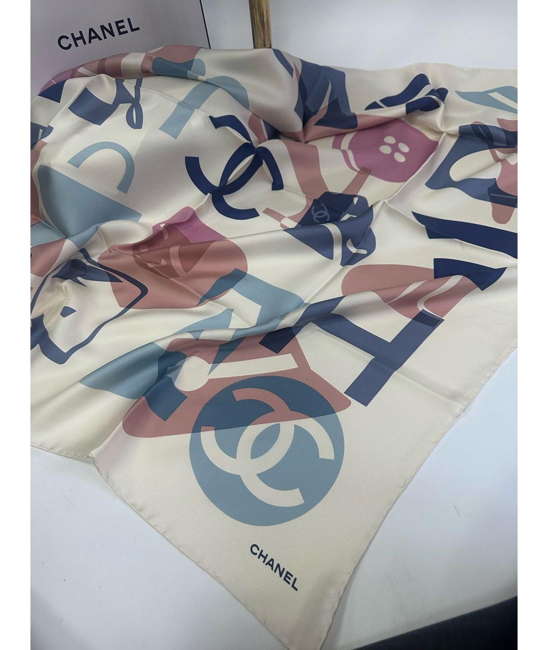 CHANEL Мульти шелковый платок, фото 2