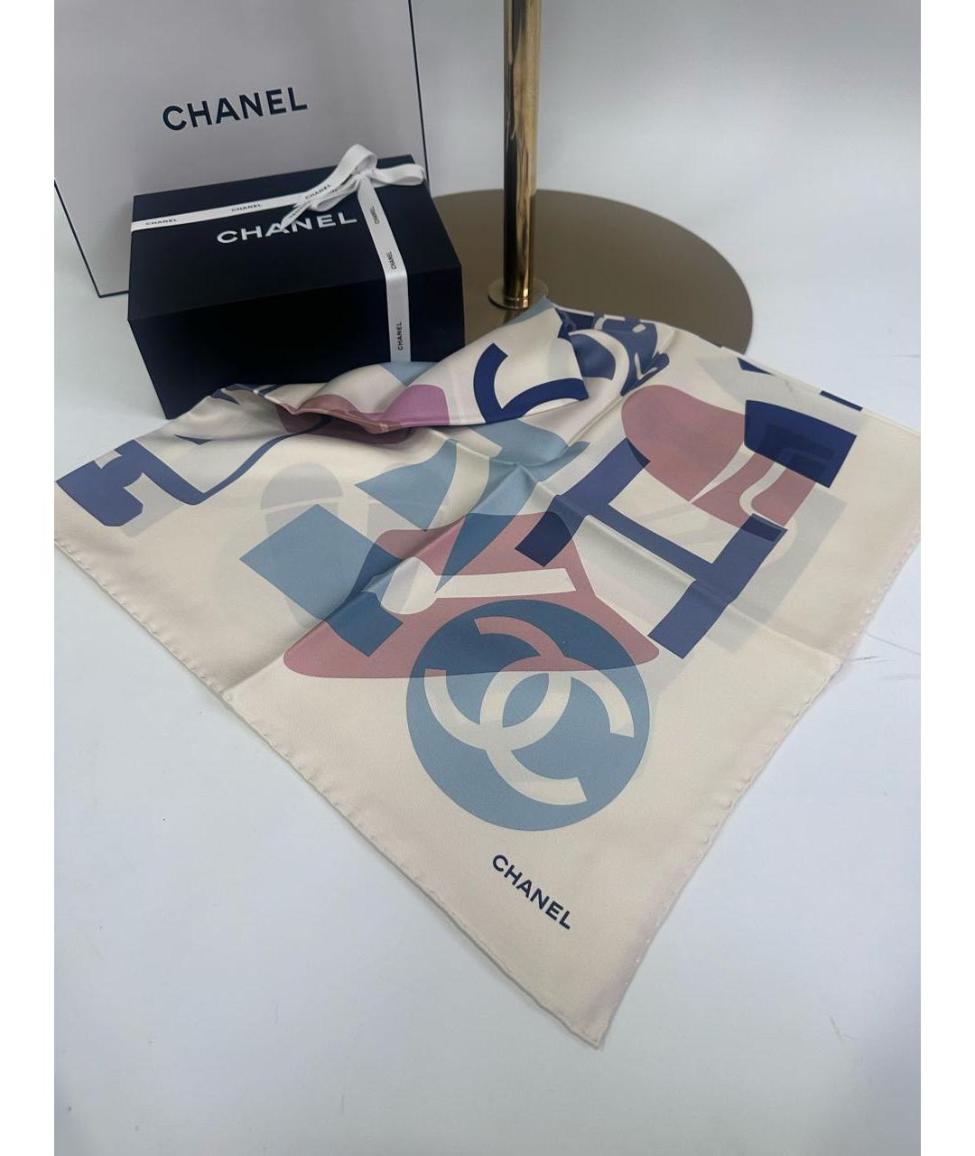 CHANEL Мульти шелковый платок, фото 5