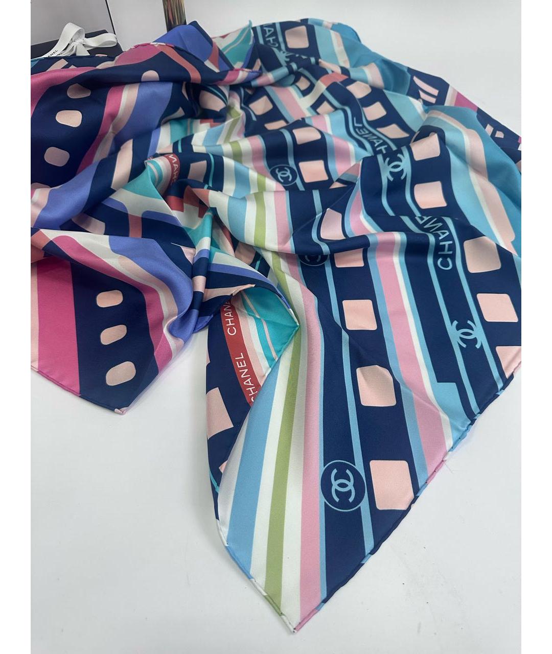 CHANEL Мульти шелковый платок, фото 5