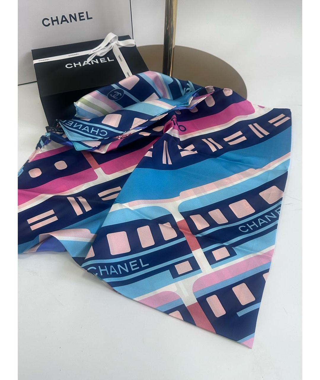CHANEL Мульти шелковый платок, фото 7