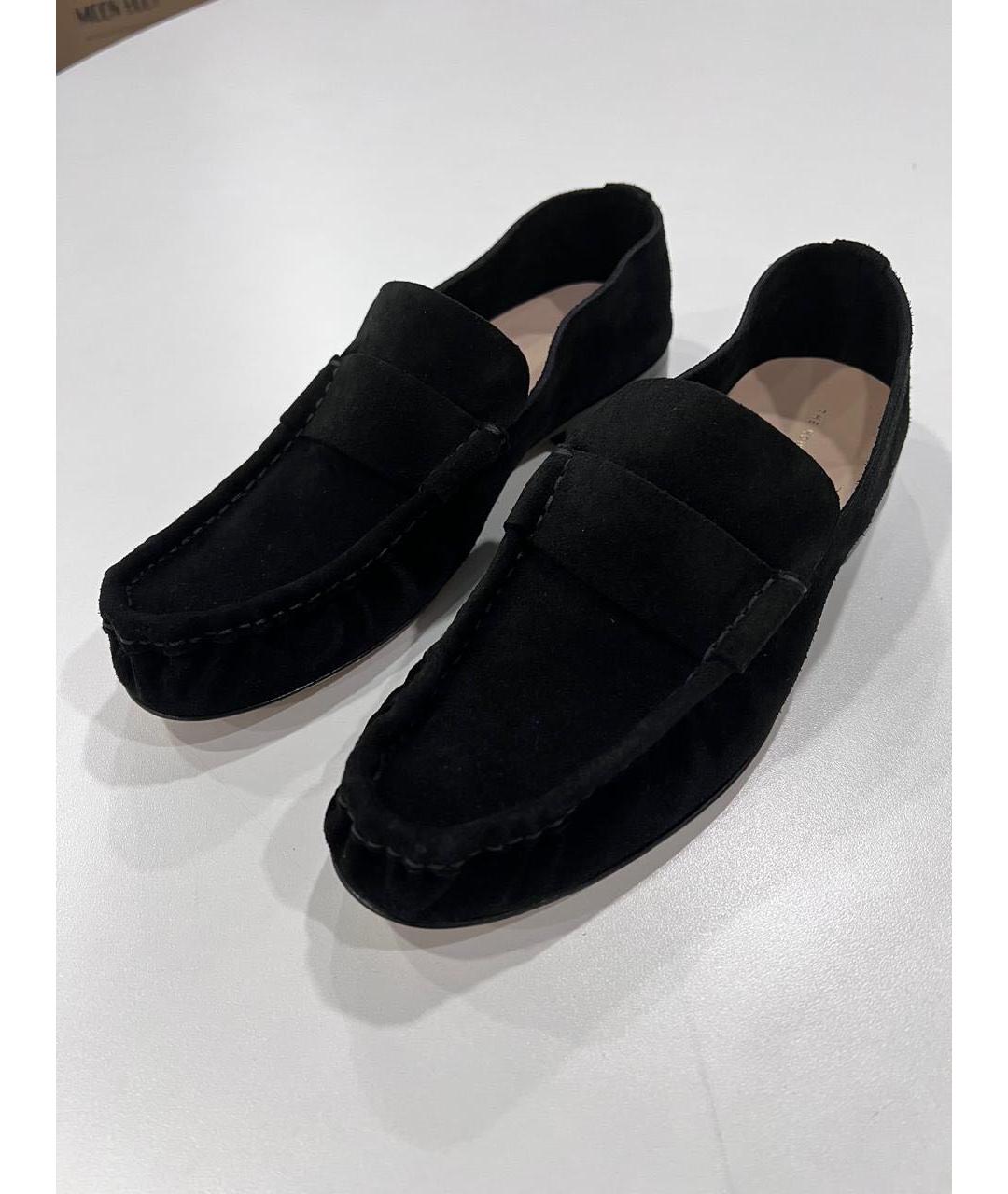 THE ROW Черные замшевые лоферы, фото 5