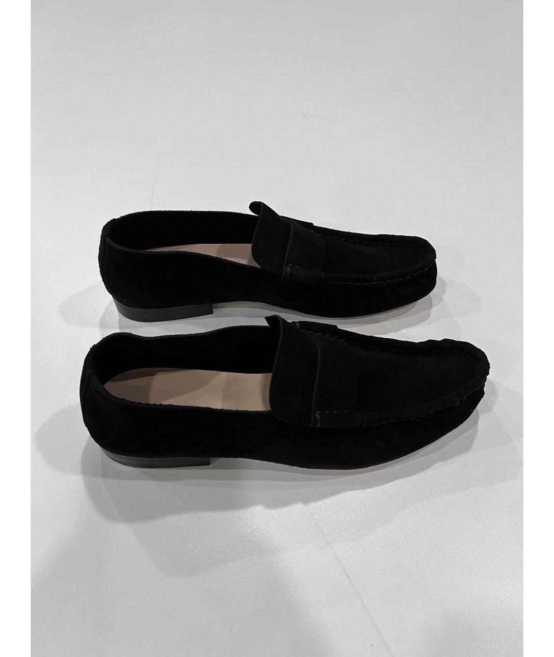 THE ROW Черные замшевые лоферы, фото 7