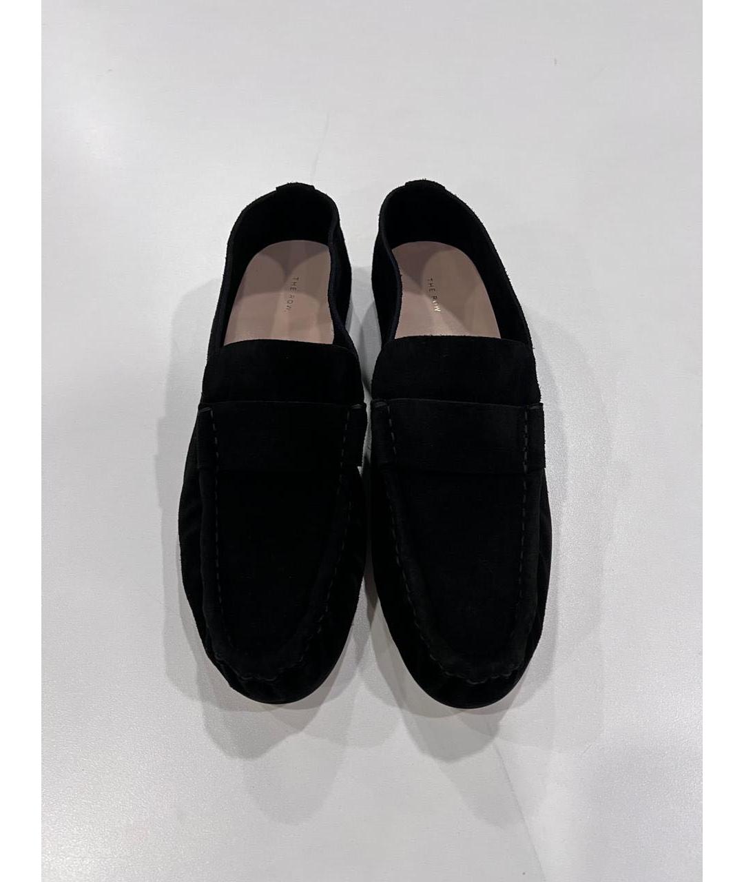 THE ROW Черные замшевые лоферы, фото 3