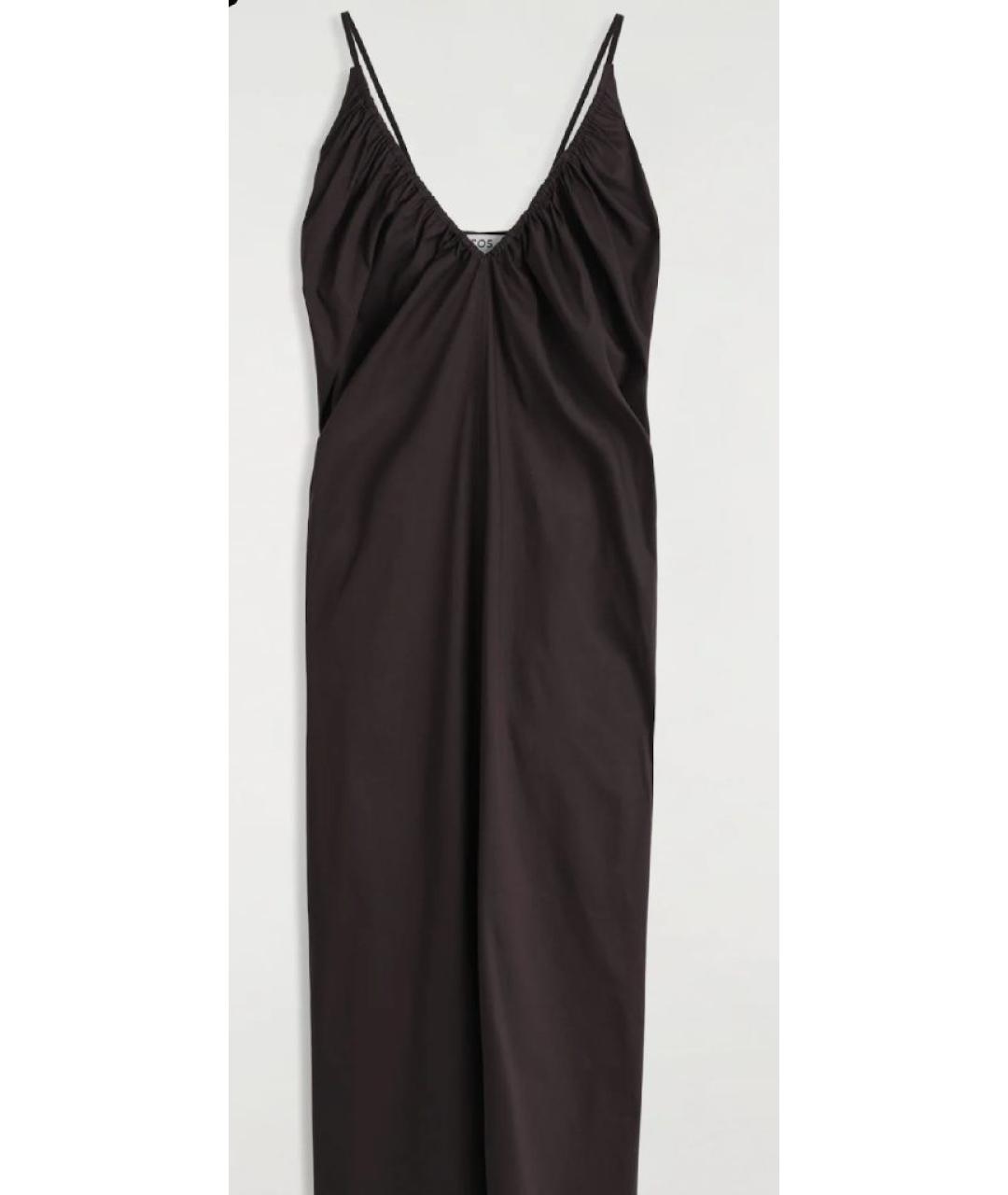 COS Коричневый хлопковый сарафан, фото 5