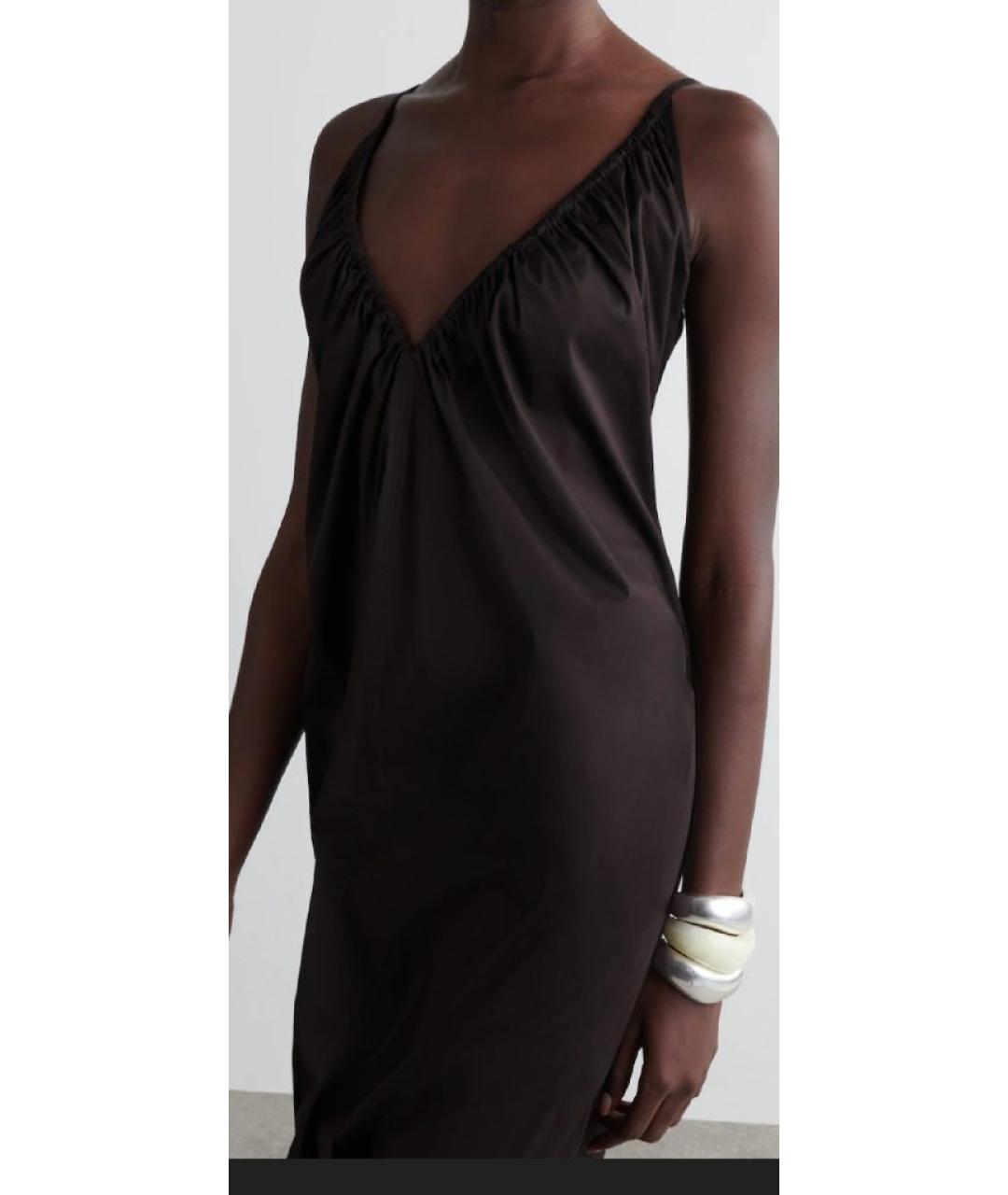 COS Коричневый хлопковый сарафан, фото 2