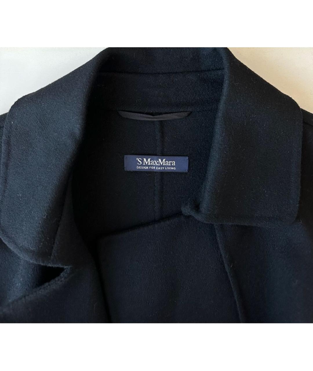'S MAX MARA Черный шерстяной жилет, фото 5