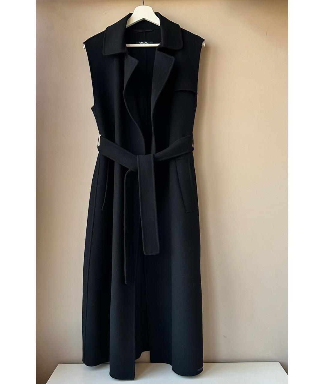 'S MAX MARA Черный шерстяной жилет, фото 2