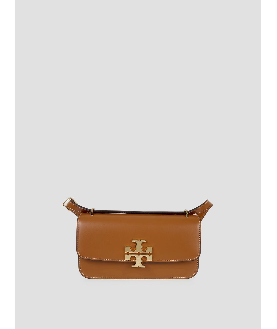 TORY BURCH Коричневая кожаная сумка через плечо, фото 4