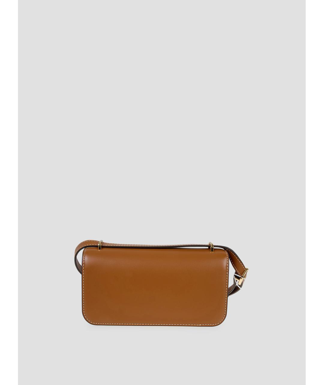 TORY BURCH Коричневая кожаная сумка через плечо, фото 2