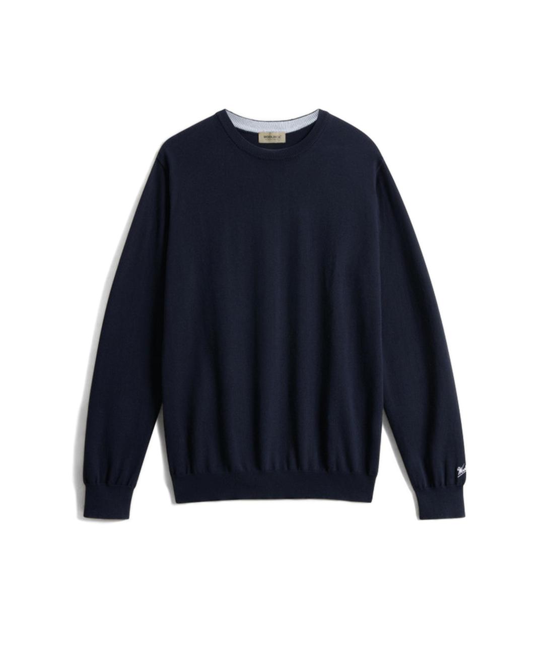WOOLRICH Синий хлопковый джемпер / свитер, фото 1