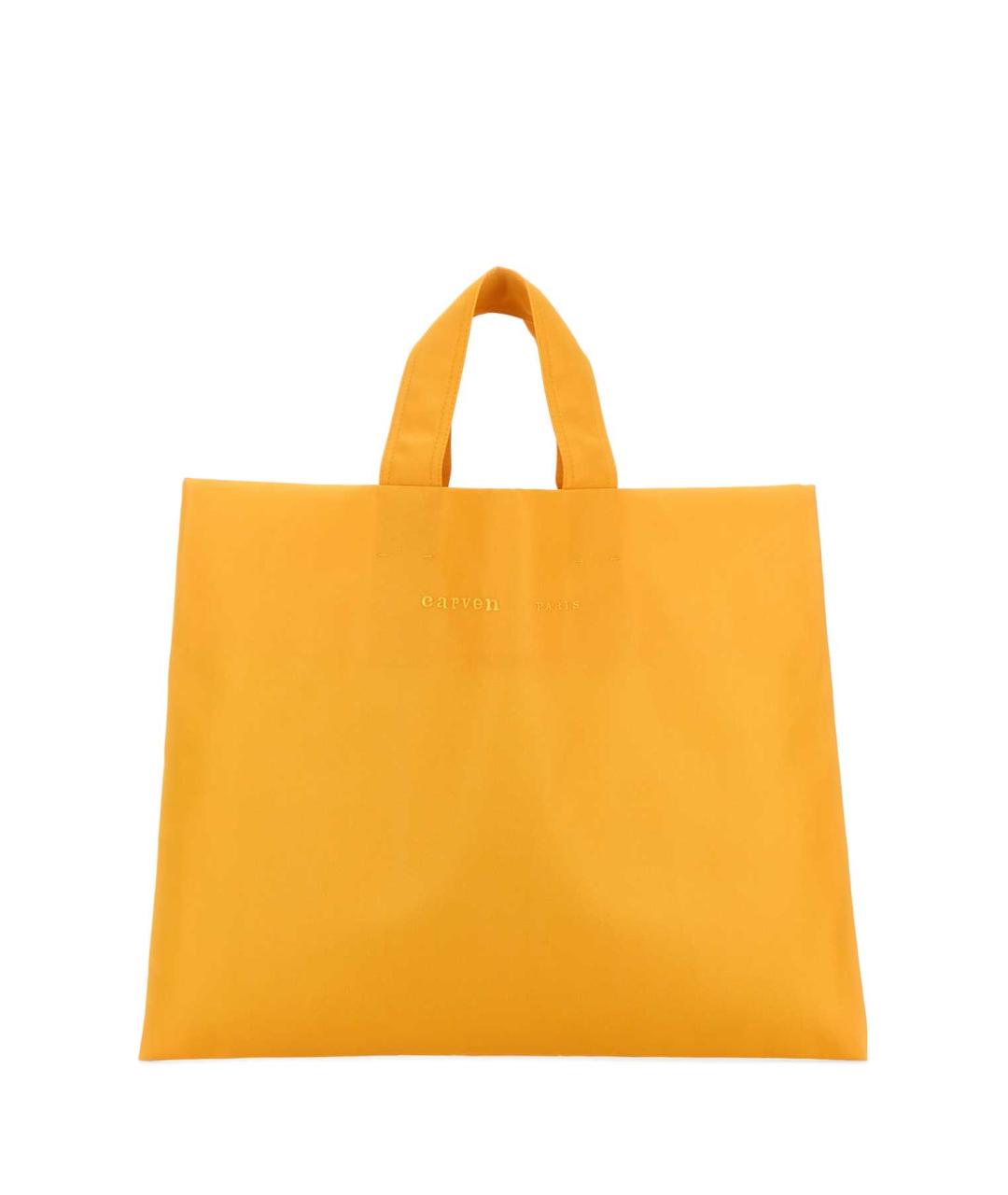 Carven Желтая хлопковая сумка с короткими ручками, фото 1