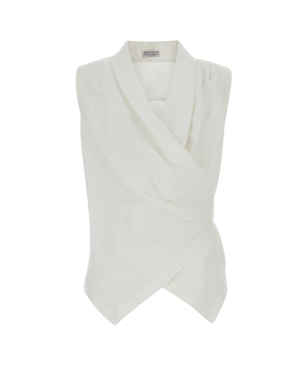 BRUNELLO CUCINELLI Белый вискозный жилет, фото 1