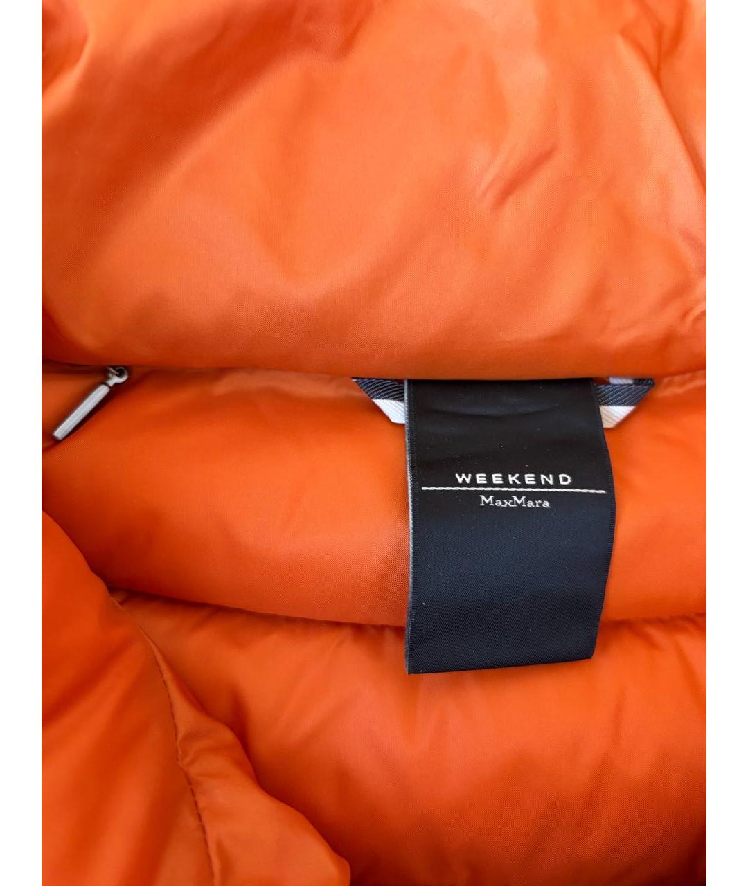 WEEKEND MAX MARA Оранжевая полиамидовая куртка, фото 6