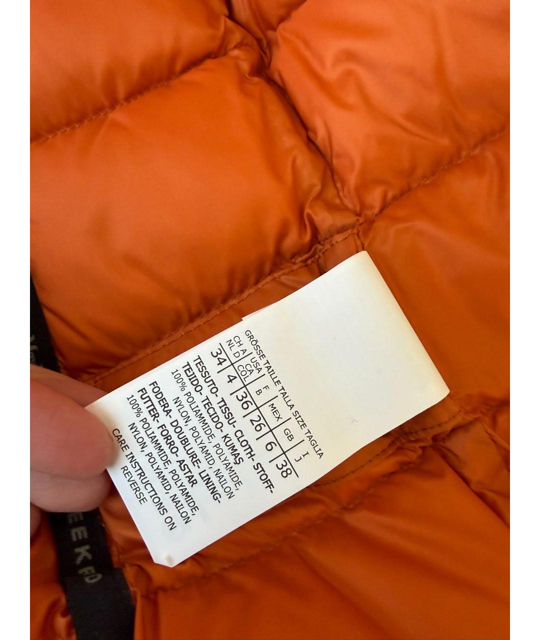 WEEKEND MAX MARA Оранжевая полиамидовая куртка, фото 8