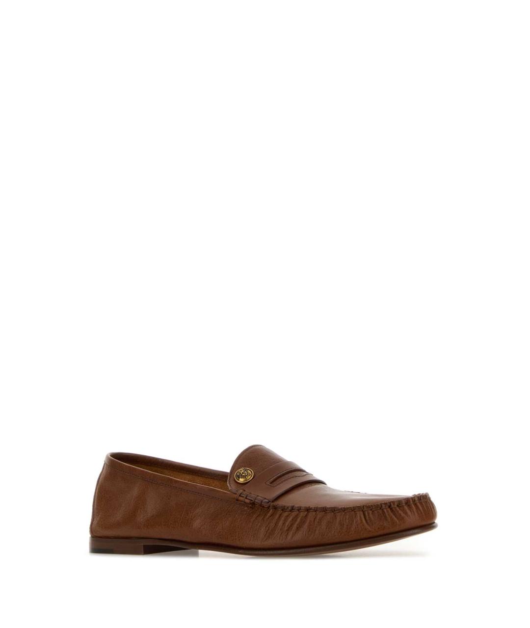 VERSACE Коричневые кожаные лоферы, фото 2