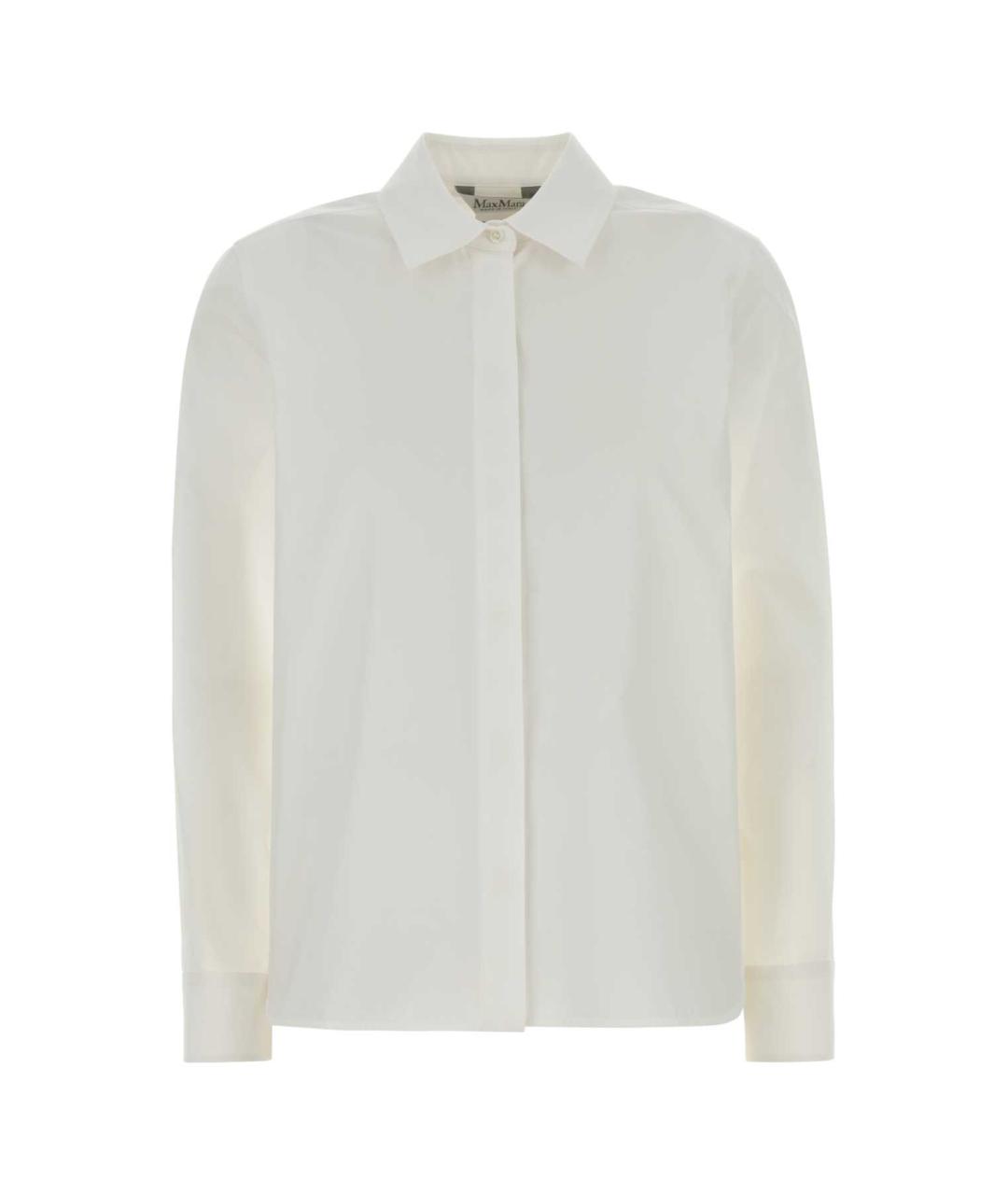 MAX MARA Белая хлопковая рубашка, фото 1
