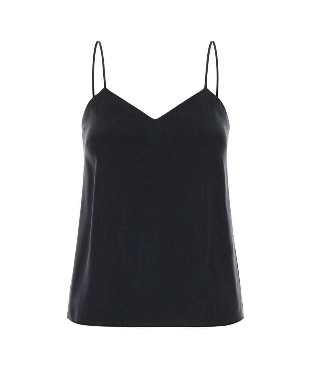 MAX MARA Синяя шелковая майка, фото 1