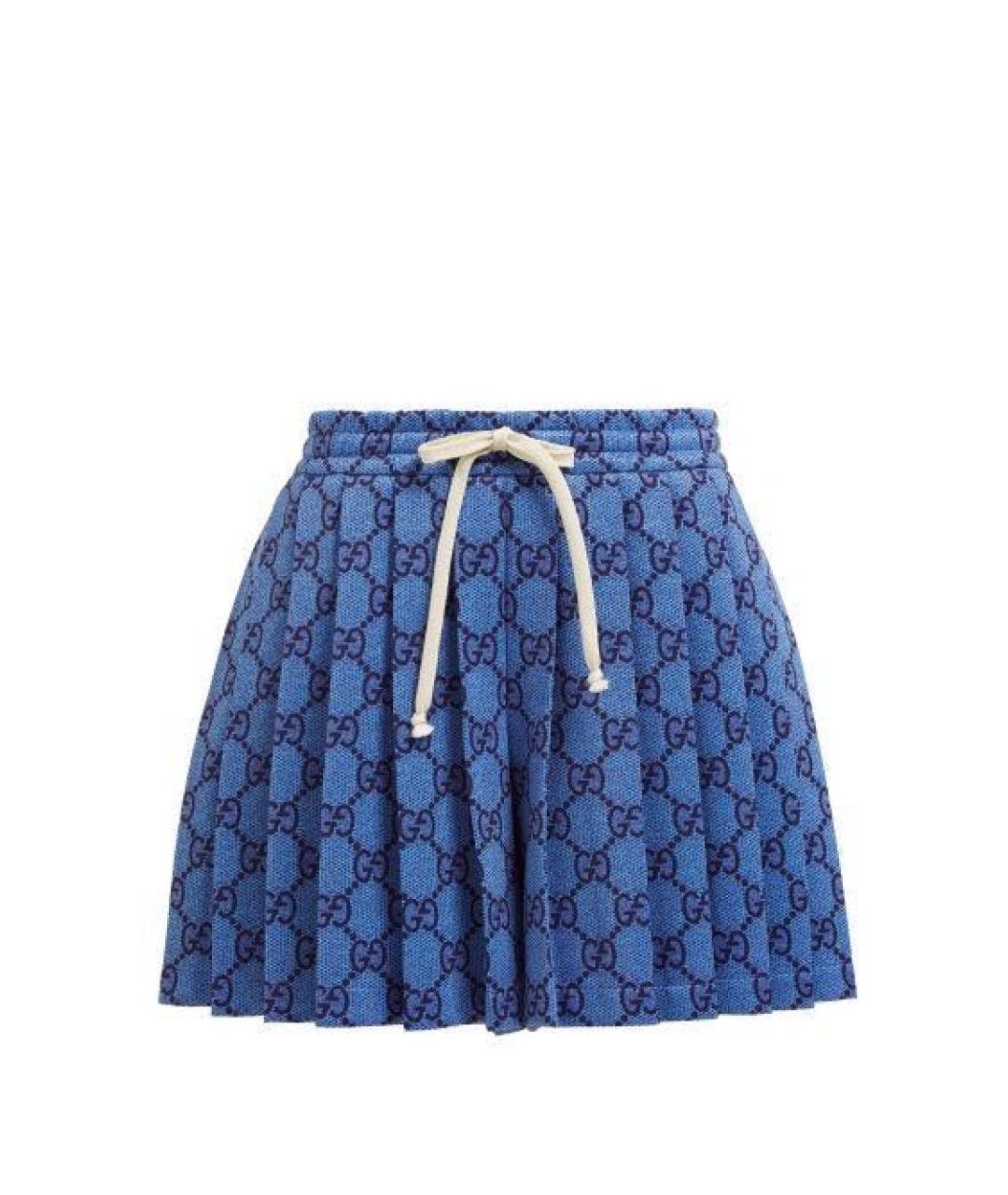 GUCCI Синие хлопковые шорты, фото 9