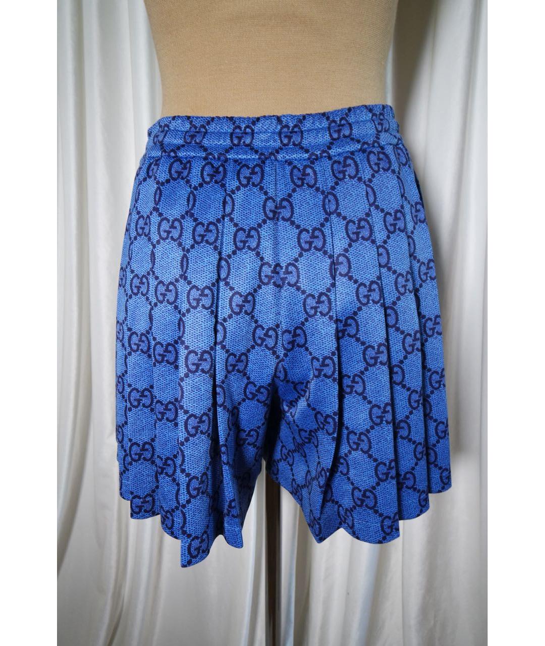 GUCCI Синие хлопковые шорты, фото 4